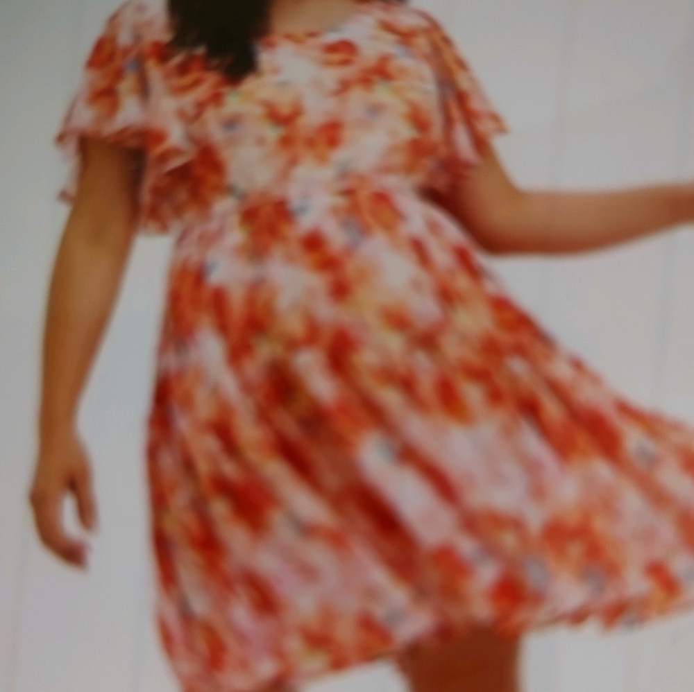 NWT Torrid Mini Ruffled Chiffon Skater Dress